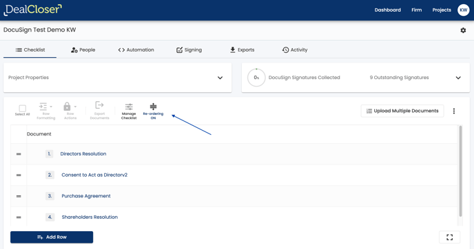 6. New Reordering Toggle