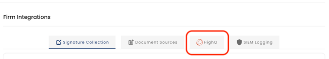 Integrations tab